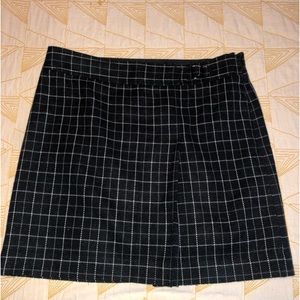 Ann Taylor LOFT black gray wool miniskirt